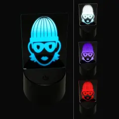 Occupation Thief Burglar Criminal Woman Icon 3D Illusion LED Night Light Sign Nightstand Desk Lamp