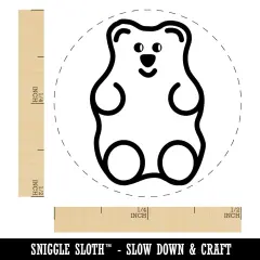 Gummi Bear Candy Self-Inking Rubber Stamp for Stamping Crafting Planners Red