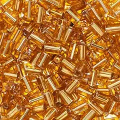 John Bead Silver Lined Mixed Czech Glass Beadlette Seed Beads, 500g Topaz Mix