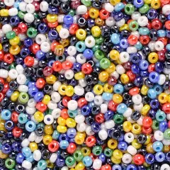 John Bead 10/0 Opaque Czech Glass Seed Beads, 500g Multi Luster