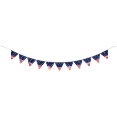 Northlight 9.75' Americana Pennant USA Flag Hanging Wall Banner Blue