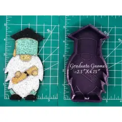 Graduate Gnome Silicone Fresihie Mold