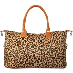 Women Duffle Bag Travel Luggage Bags Weekend Overnight Bag Tote Bags Shoulder Handle Bags Leo