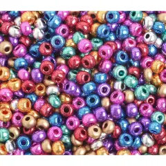 John Bead 6/0 Metallic Czech Glass Seed Beads, 500g Multi