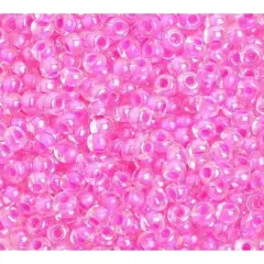 John Bead 6/0 Colorlined Czech Glass Seed Beads, 500g Fuchsia Crystal
