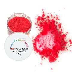 Color Changing Powder Pigment Thermochromic Temperature Heat Sensitive Red-colorless145&deg;f
