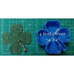 Shamrock or 4 Leaf Clover Silicone Freshie Mold