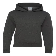 JERZEES&reg; Hooded Turtle Neck Long Sleeve Sweatshirt For Youth Black heather