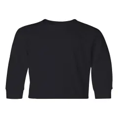 JERZEES&reg; Dri-Power Youth Long Sleeve Crewneck T-Shirt Black
