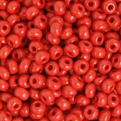 John Bead 2/0 Opaque Czech Glass Seed Beads, 500g Red