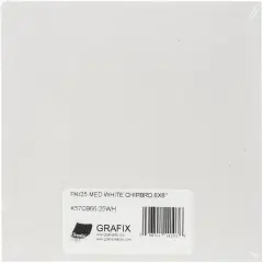 Grafix Medium Weight Chipboard Sheets 6"X6" 25/Pkg-White