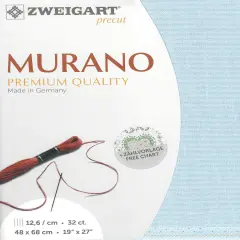 Precut Zweigart Murano 32 count Light Blue