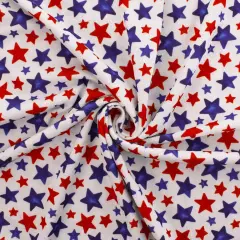 RWB July 4th Watercolor Stars Bullet Fabric 1 yard