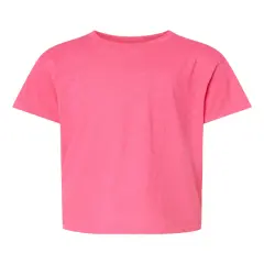 Gildan&reg; Softstyle Youth CVC Crewneck Short Sleeve T-Shirt Pink lemonade mist