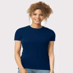 Gildan&reg; Softstyle Women&rsquo;s Crewneck Short Sleeve T-Shirt Navy