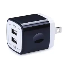 Premium PD Power Home Adapter | Max Output 2.1A & 1.0A (2 USB Port) Fast Charger | Raheev&reg; Black