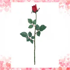 27" Red Rose Bud Stems (12-Pack) - Artificial Silk Flowers, Decorative Stems, Perfect for Bouquets, Events & Home Decor - Year-Round Beauty, Floral Home by Artificial Flowers