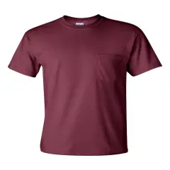 Gildan&reg; Ultra Cotton Crewneck Short Sleeve Pocket Tee - 2300 Maroon