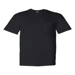 Gildan&reg; Dryblend Pocket Crewneck Short Sleeve T-Shirt Cotton Polyester Blend Black