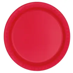 Ruby Red Solid Round 7" Dessert Plates, 8ct