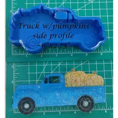 Vintage Truck with pumpkins Silicone Freshie Mold