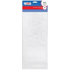 Creative Start Vinyl Self-Adhesive Letters, 6", Helvetica Font, White, 48 count