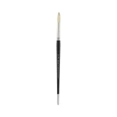 Creative Mark Pro Stroke Premium White Chungking Hog Bristle Artist Paint Brush - Round- Natural Bristle Brush w/ Great Control Suitable for Oils, Watercolors, Acrylics, Alkyds, Caseins