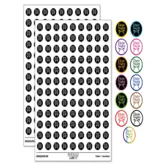 Date Night Planning 200+ 0.50" Round Stickers Light Blue