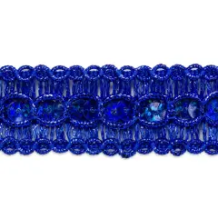 20 yards of Trish Sequin Metallic Braid Trim | 20 yard cut Royal Blue