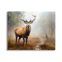 Stupell Industries Deer Woodland Trees Canvas Wall Art