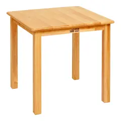 24in Square Hardwood Table with 22in Legs, Kids Furniture Honey