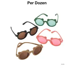 Kids Bear-Shaped Sunglasses - 12 Pc.