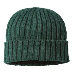 Atlantis Headwear&reg; Sustainable Cable Knit Cuffed Beanie Green bottle