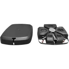 Patio Cantilever Offset Umbrella Base With Wheels For Garden Poolside Deck