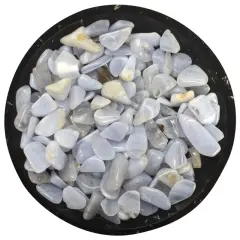 Blue Lace Agate Tiny Crystal Chips &ndash; Size L1