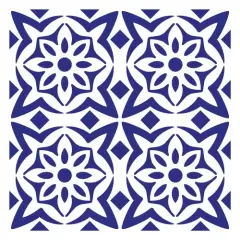 Flower Tile Wall & Floor 12 x 12 Stencil | 3799 by Designer Stencils | Floral Stencils | Reusable Art Craft Stencils for Painting on Walls, Canvas, Wood | Reusable Plastic Paint Stencil for Home Makeover | Easy to Use & Clean Art Stencil