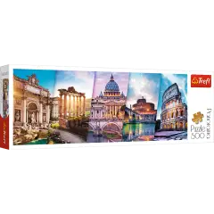 Panorama 500 Piece Jigsaw Puzzles, Traveling to Italy, Iconic Monuments Puzzle, Adult Puzzles, Trefl 29505