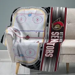 Sleep Squad Ottawa Senators Home Ice 60&rdquo; x 80&rdquo; Raschel Plush Blanket