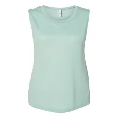 BELLA + CANVAS&reg; Women's Flowy Scoop Muscle Tank Dusty blue