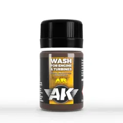 AK Interactive: Aircraft Engine Wash (35ml Bottle)