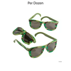 Camouflage Army Sunglasses 12 Pieces