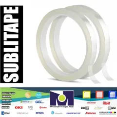 CLEAR Heat resistant Tape sublimation Press Transfer Thermal 2 Rolls 4mmx30m SUBLITAPE