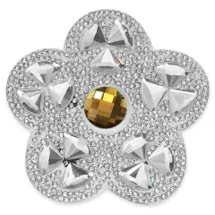 Large Flower Iron-on Rhinestone Applique/Patch