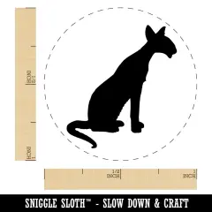 Siamese Cat Solid Self-Inking Rubber Stamp for Stamping Crafting Planners Red