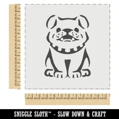 Smiling Bulldog Puppy Wall Cookie DIY Craft Reusable Stencil