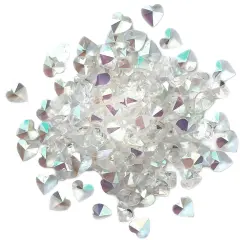 Buttons Galore Sparkletz DIY Craft Embellishments 18 Grams - 3 Packs of Crystal Hearts