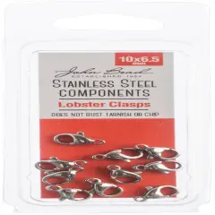 John Bead Stainless Steel Lobster Clasp 10/Pkg-10x6.5mm