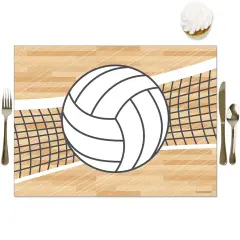 Big Dot of Happiness Bump, Set, Spike - Volleyball - Party Table Decorations - Baby Shower or Birthday Party Placemats - Set of 16