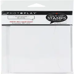 PhotoPlay Say It With Stamps Envelopes 10/Pkg-#6 White