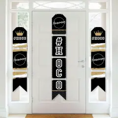 Big Dot of Happiness HOCO Dance - Hanging Vertical Paper Door Banners - Homecoming Wall Decoration Kit - Indoor Door Decor